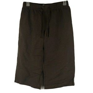 Coldwater Creek Womens Capri Pants Sz 10-12 PM Crop Natural Fit Linen Blend BE-5